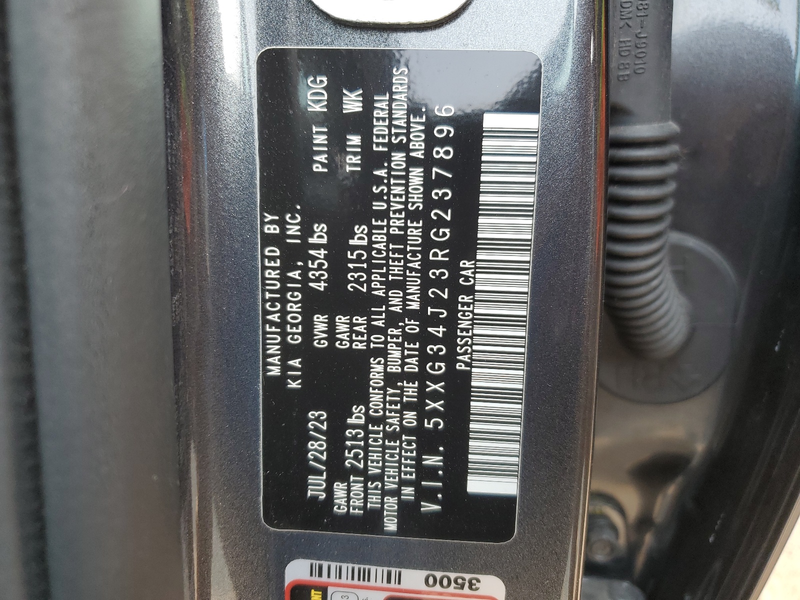 5XXG34J23RG237896 2024 Kia K5 Ex