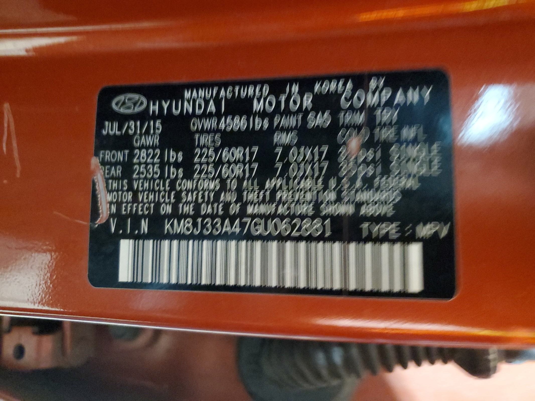 KM8J33A47GU062881 2016 Hyundai Tucson Limited