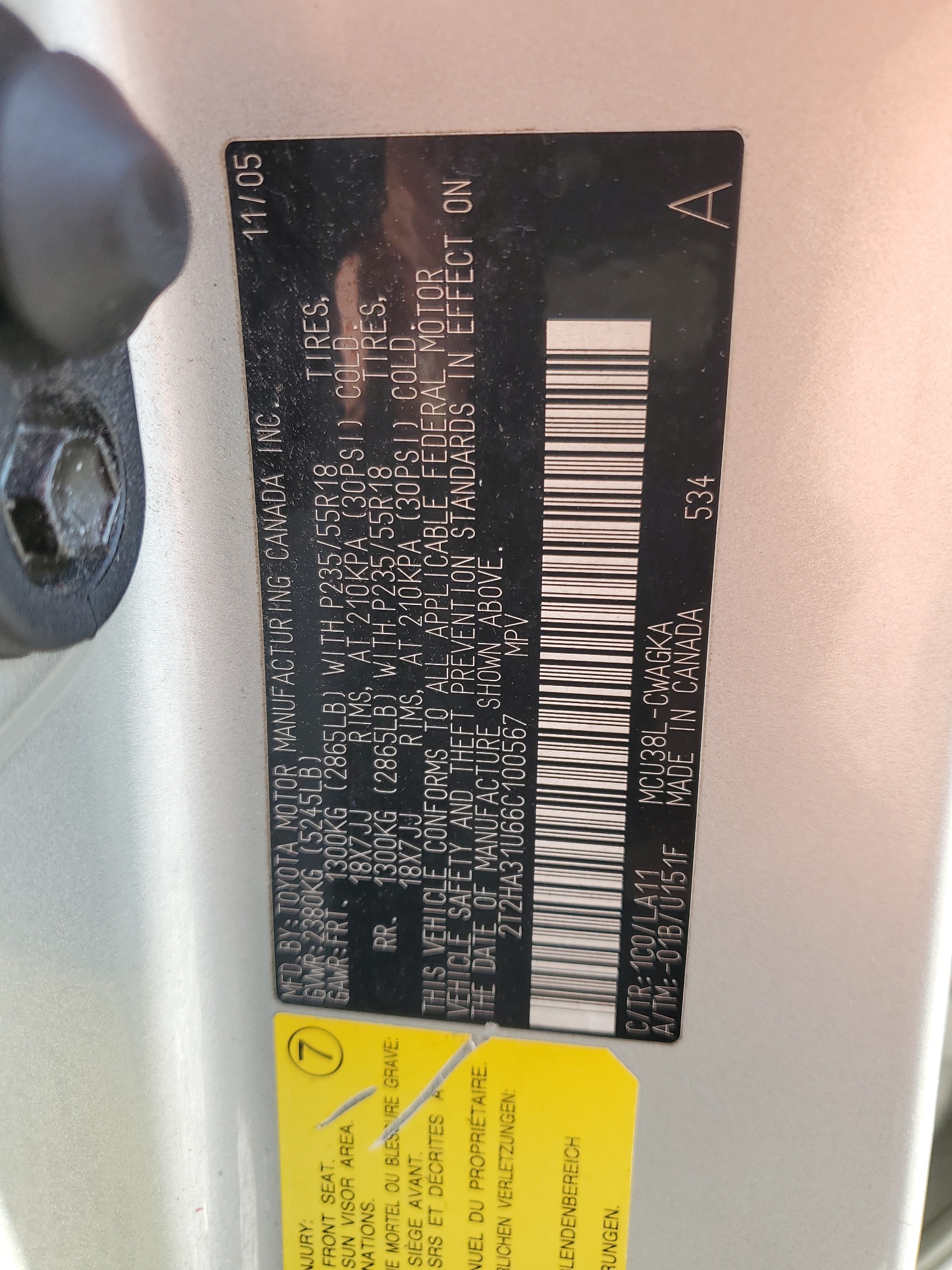 2T2HA31U66C100567 2006 Lexus Rx 330