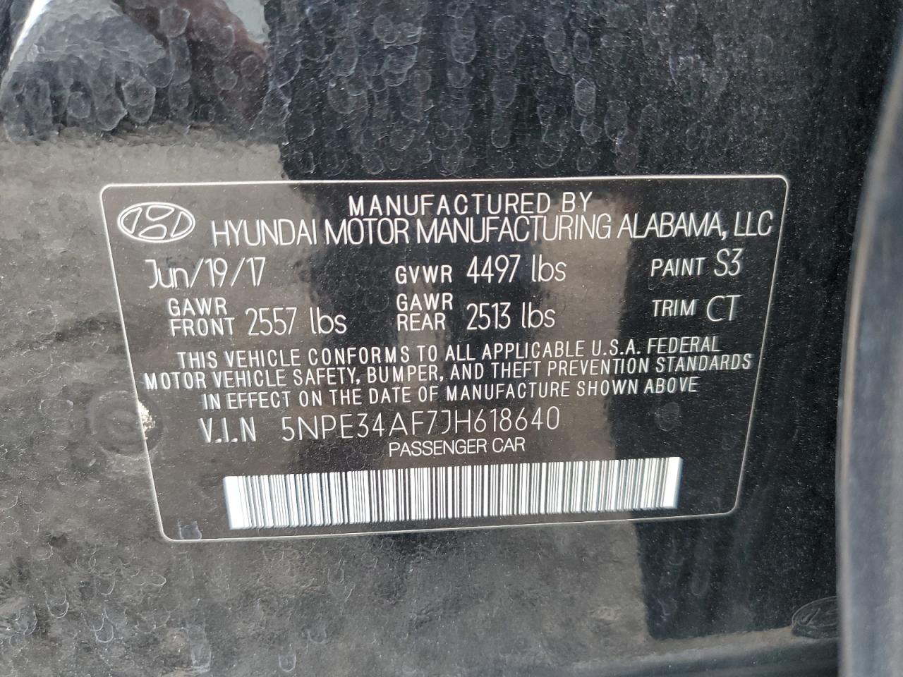 5NPE34AF7JH618640 2018 Hyundai Sonata Sport