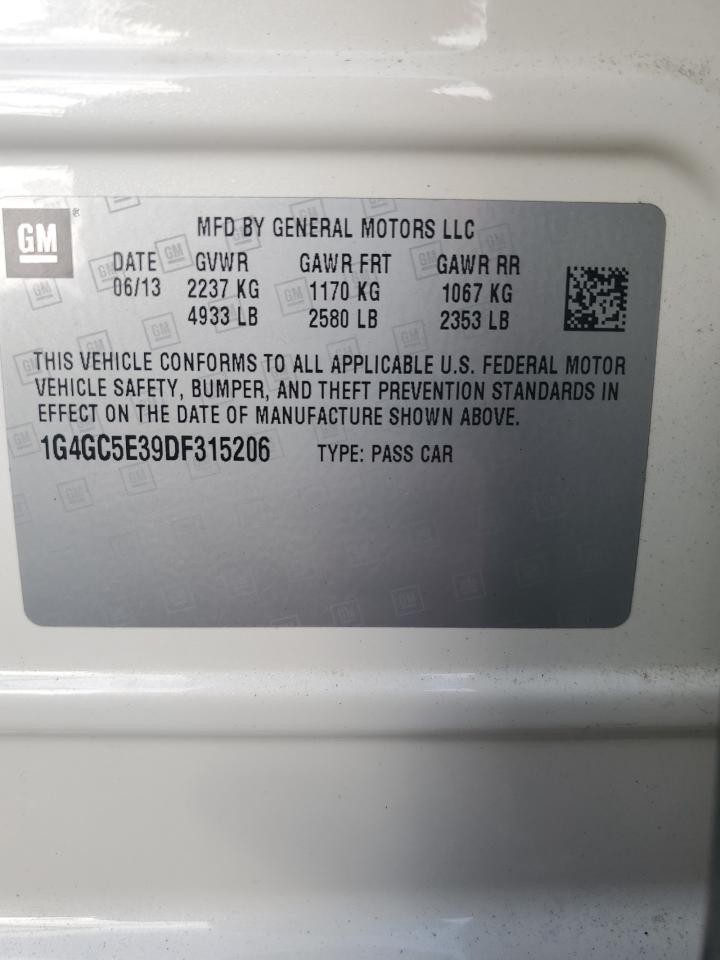 2013 Buick Lacrosse VIN: 1G4GC5E39DF315206 Lot: 67492914