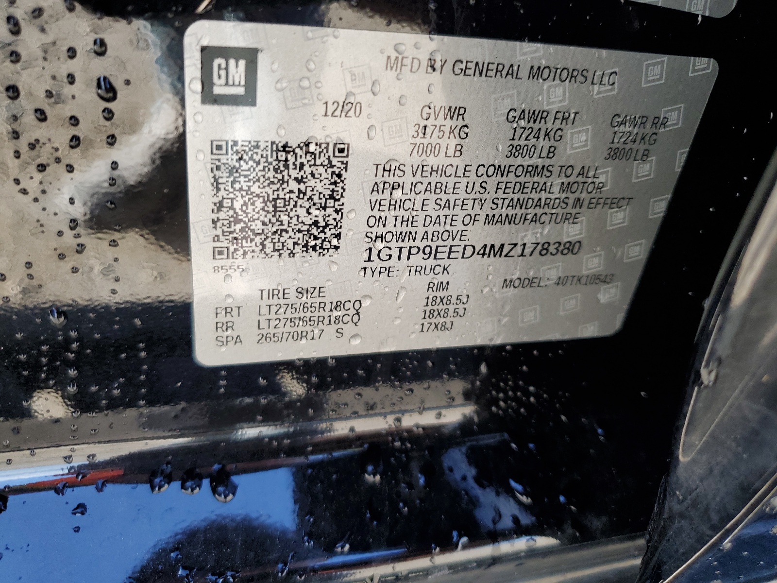 1GTP9EED4MZ178380 2021 GMC Sierra K1500 At4