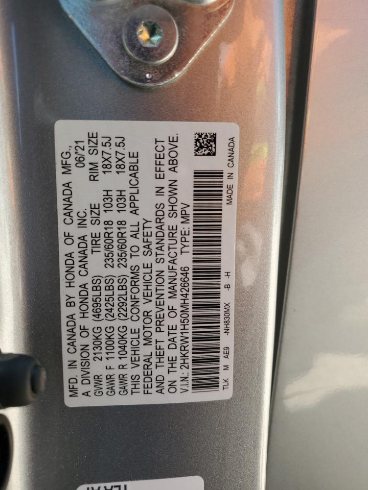 2021 Honda Cr-V Ex VIN: 2HKRW1H50MH426646 Lot: 68101564