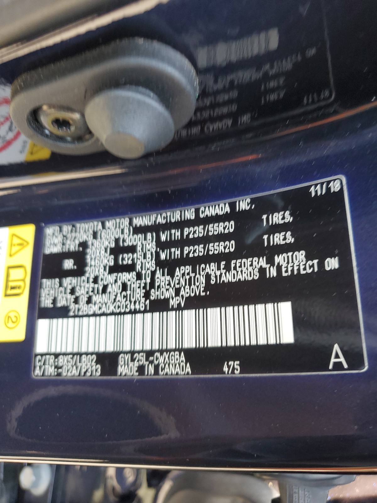 2T2BGMCA0KC034461 2019 Lexus Rx 450H Base