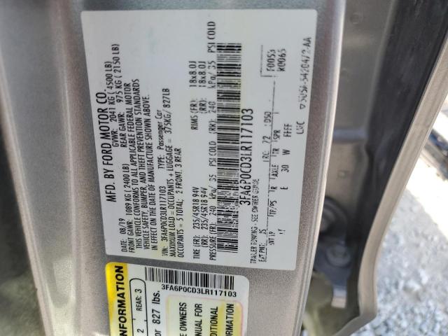 3FA6P0CD3LR117103 Ford Fusion SEL 12