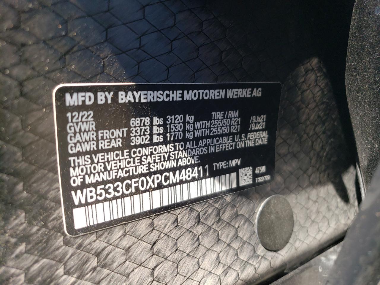 WB533CF0XPCM48411 2023 BMW Ix M60