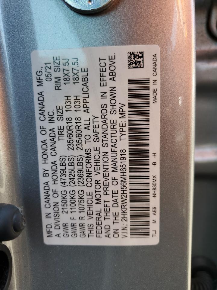 2HKRW2H56MH651918 2021 Honda Cr-V Ex