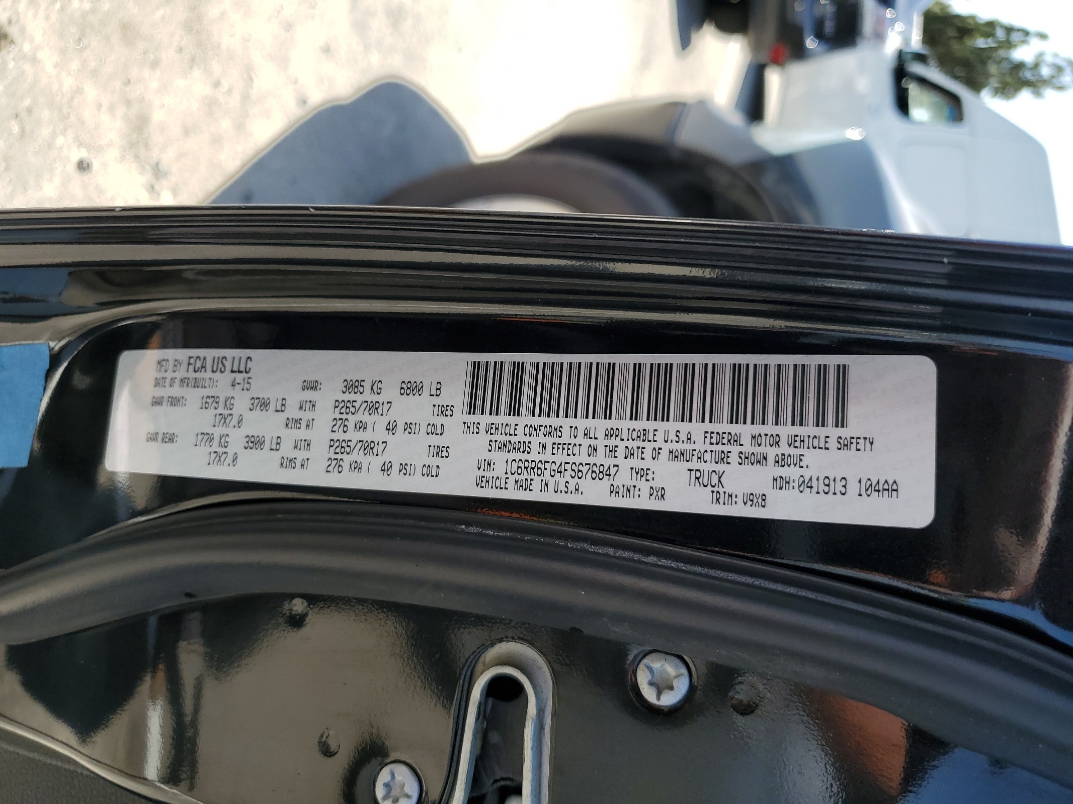 1C6RR6FG4FS676847 2015 Ram 1500 St