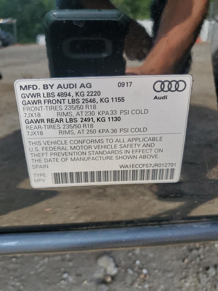 2018 Audi Q3 Premium VIN: WA1ECCFS7JR012791 Lot: 68821724