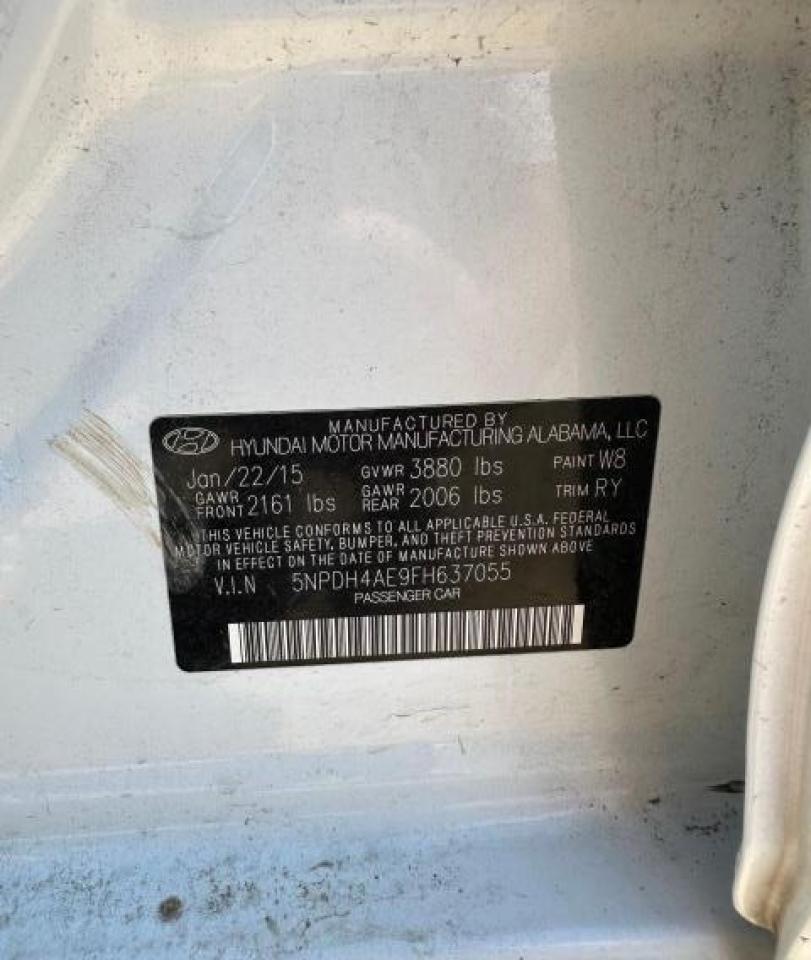 2015 Hyundai Elantra Se VIN: 5NPDH4AE9FH637055 Lot: 67957404