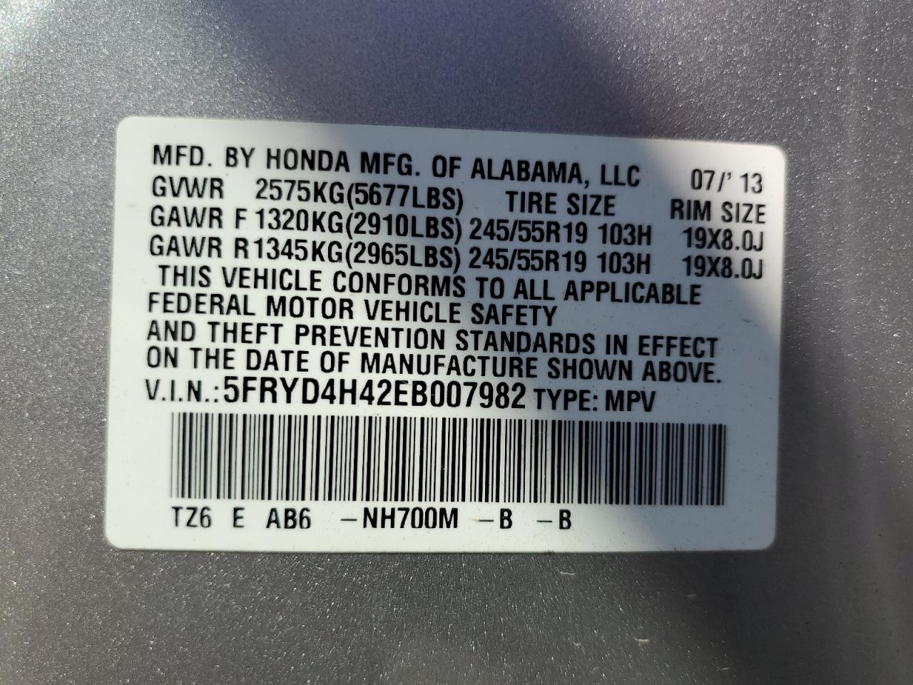 5FRYD4H42EB007982 2014 Acura Mdx Technology