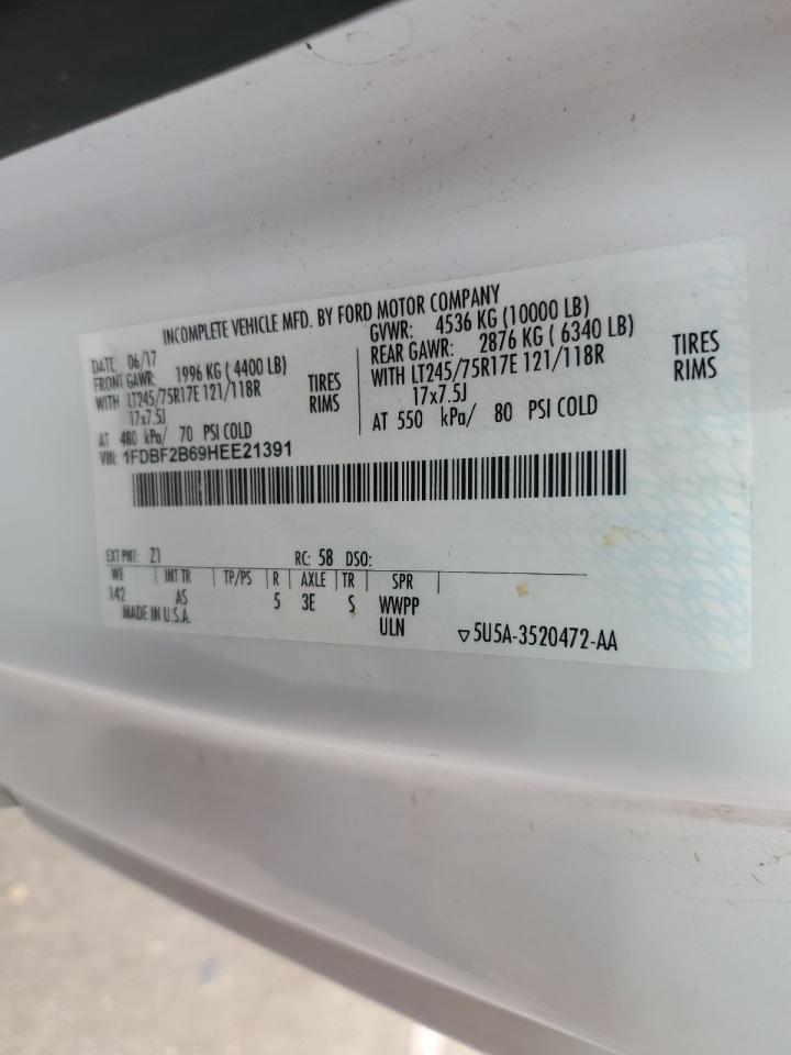 2017 Ford F250 Super Duty VIN: 1FDBF2B69HEE21391 Lot: 65756424