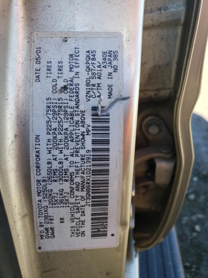 JT3GN86RX10213919 2001 Toyota 4Runner Sr5