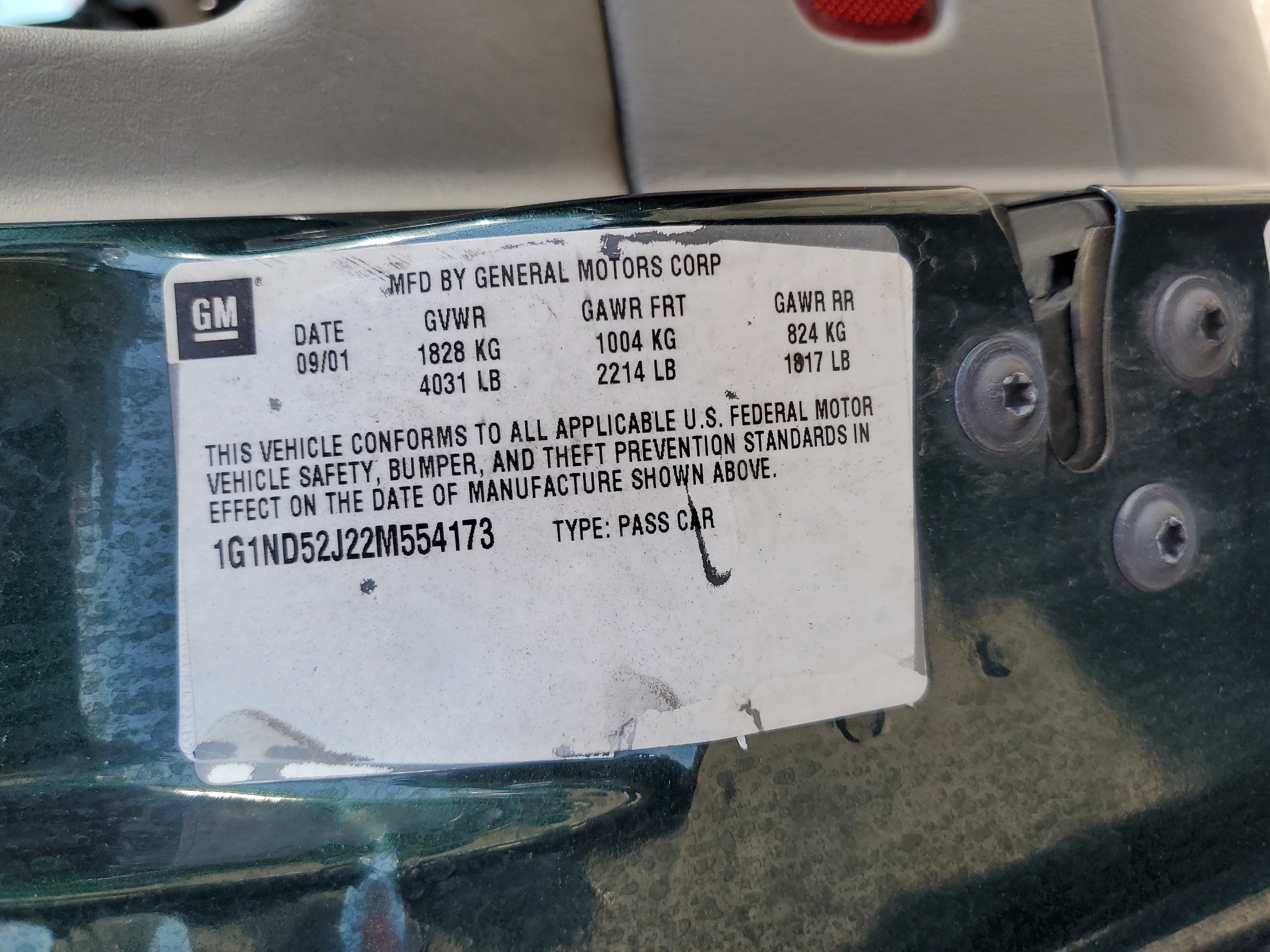 1G1ND52J22M554173 2002 Chevrolet Malibu