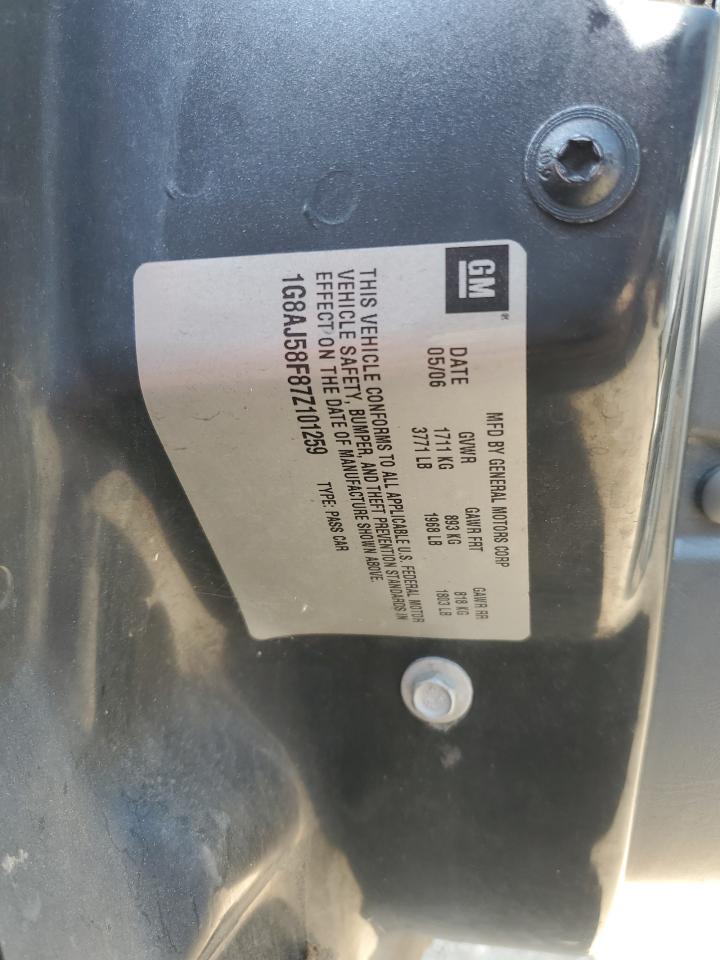 1G8AJ58F87Z101259 2007 Saturn Ion Level 2