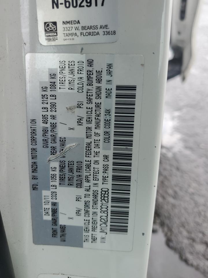 2012 Mazda 5 VIN: JM1CW2CL8C0126690 Lot: 66405144