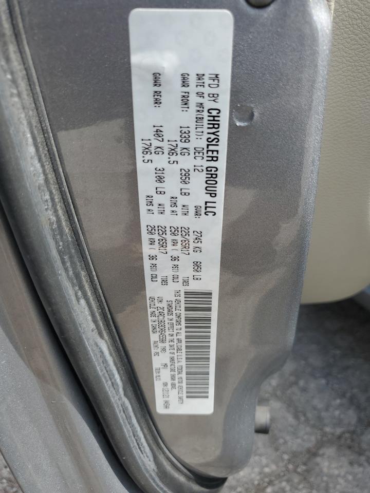 2013 Chrysler Town & Country Touring VIN: 2C4RC1BG9DR645580 Lot: 65278984