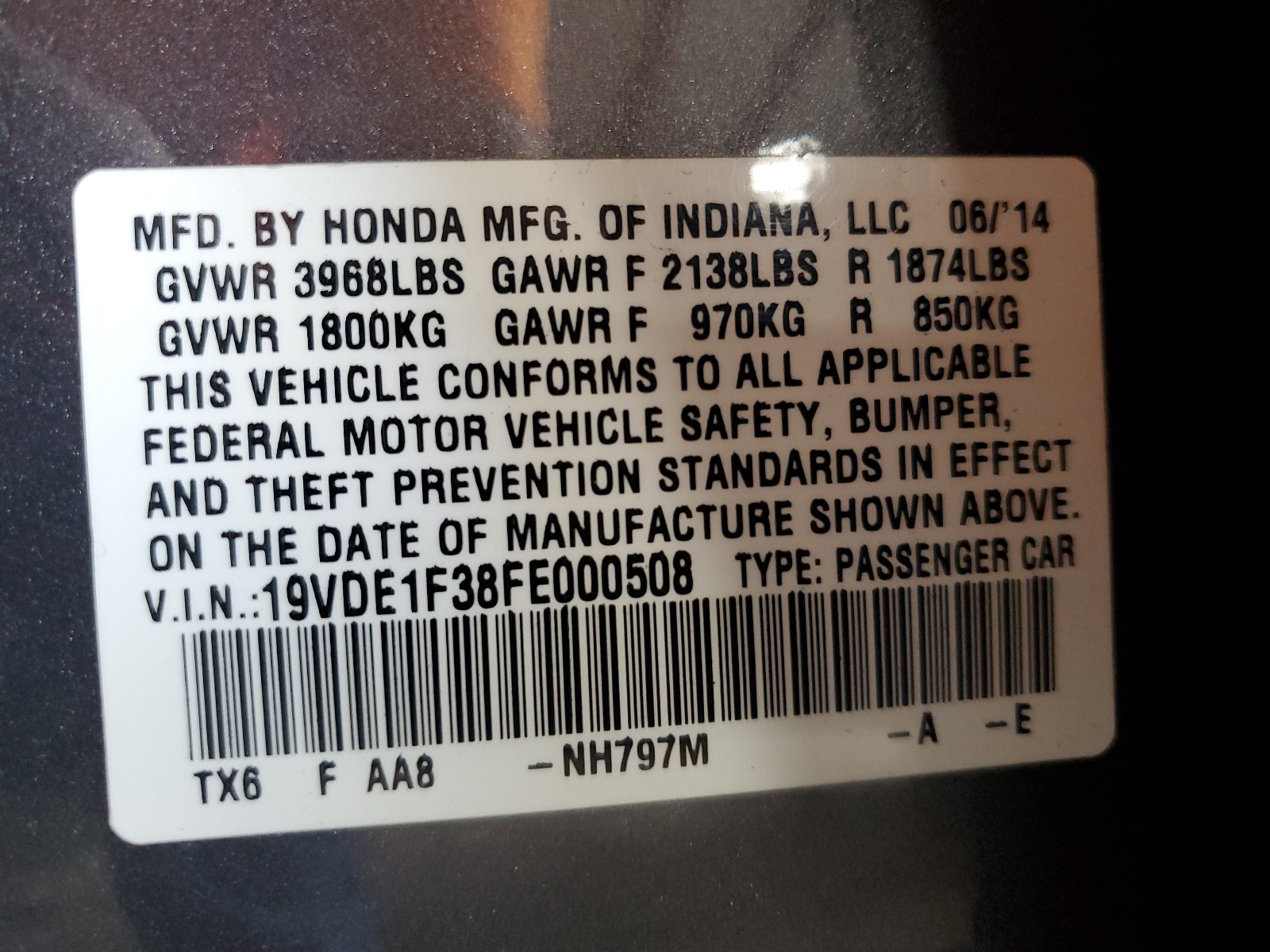 19VDE1F38FE000508 2015 Acura Ilx 20