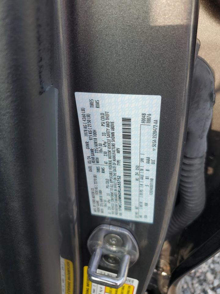 2024 Ford Escape St Line VIN: 1FMCU0MN0RUA55752 Lot: 66520464