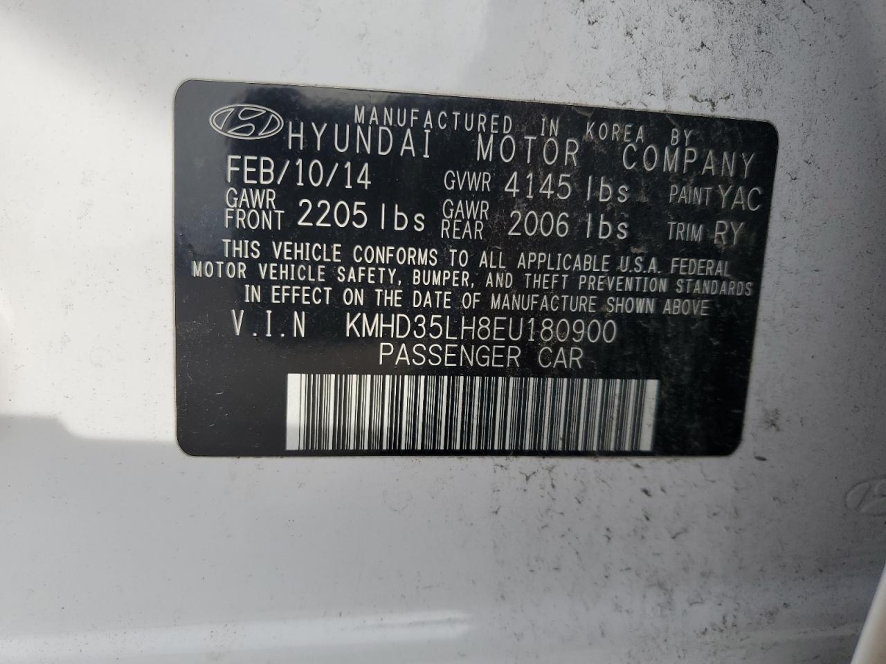 2014 Hyundai Elantra Gt VIN: KMHD35LH8EU180900 Lot: 67674514