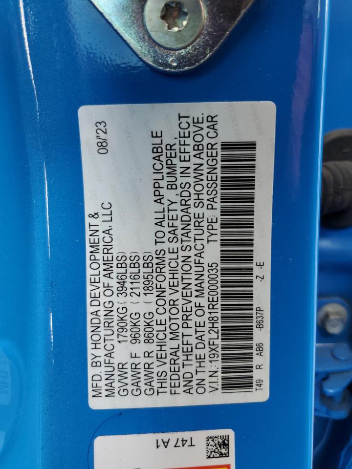 19XFL2H81RE000035 2024 HONDA CIVIC - Image 12