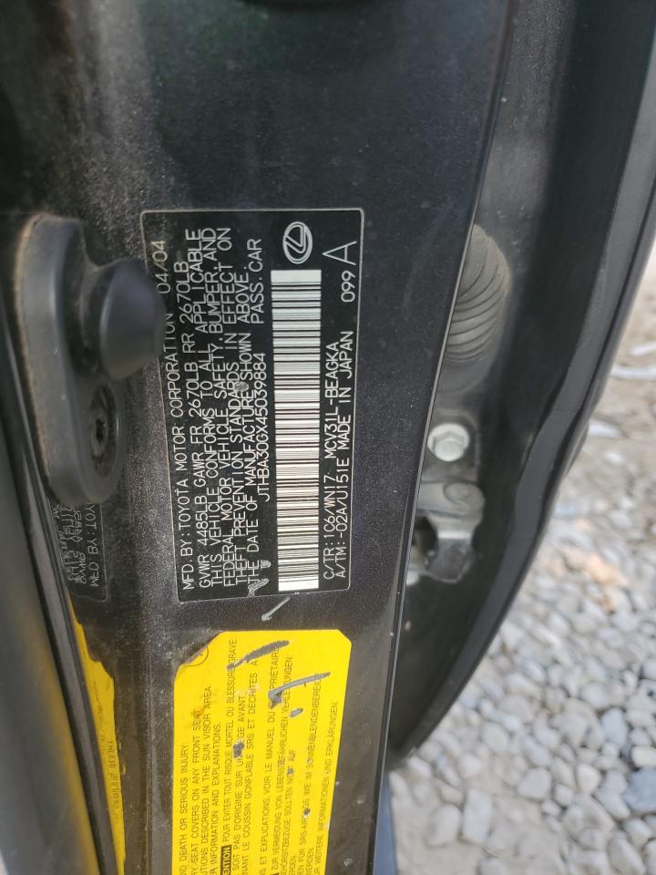2004 Lexus Es 330 VIN: JTHBA30GX45039884 Lot: 66031954