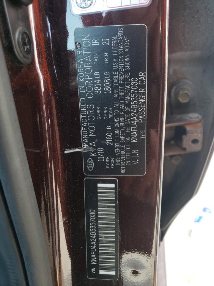 2011 Kia Forte Ex VIN: KNAFU4A24B5357030 Lot: 67304764