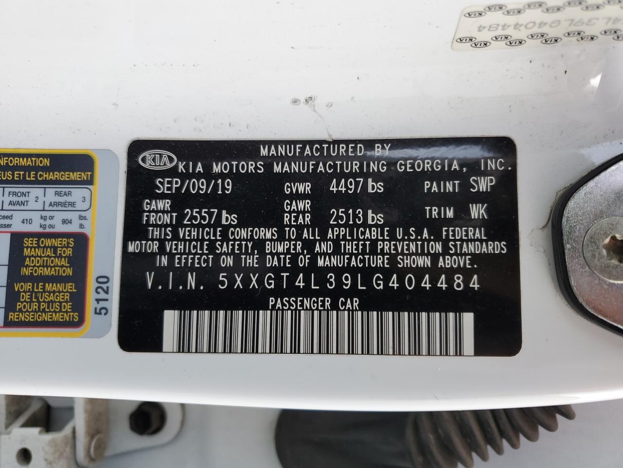 2020 Kia Optima Lx VIN: 5XXGT4L39LG404484 Lot: 66410584