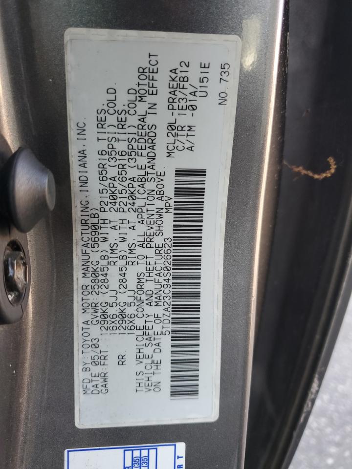 5TDZA23C94S026623 2004 Toyota Sienna Ce