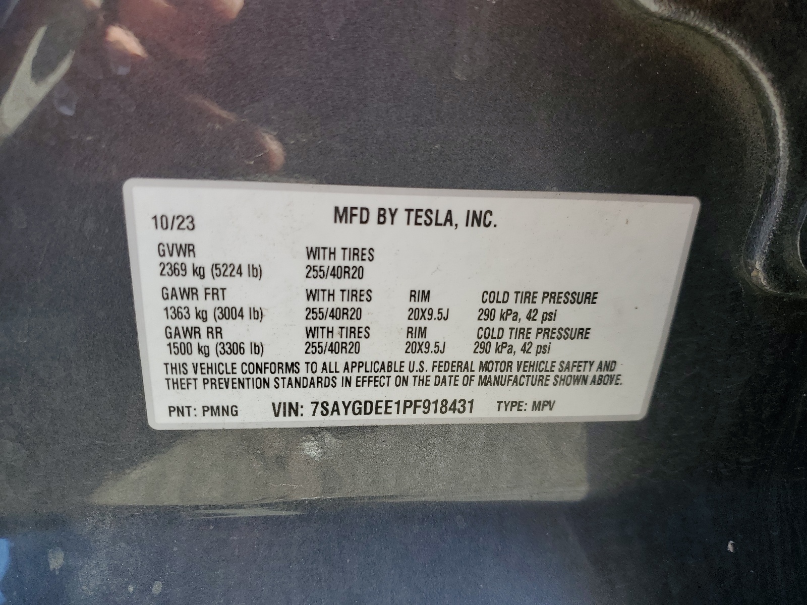 7SAYGDEE1PF918431 2023 Tesla Model Y