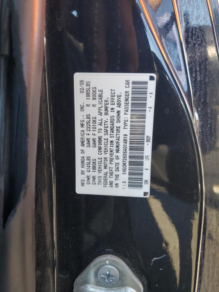 1HGCM72606A014819 2006 Honda Accord Ex