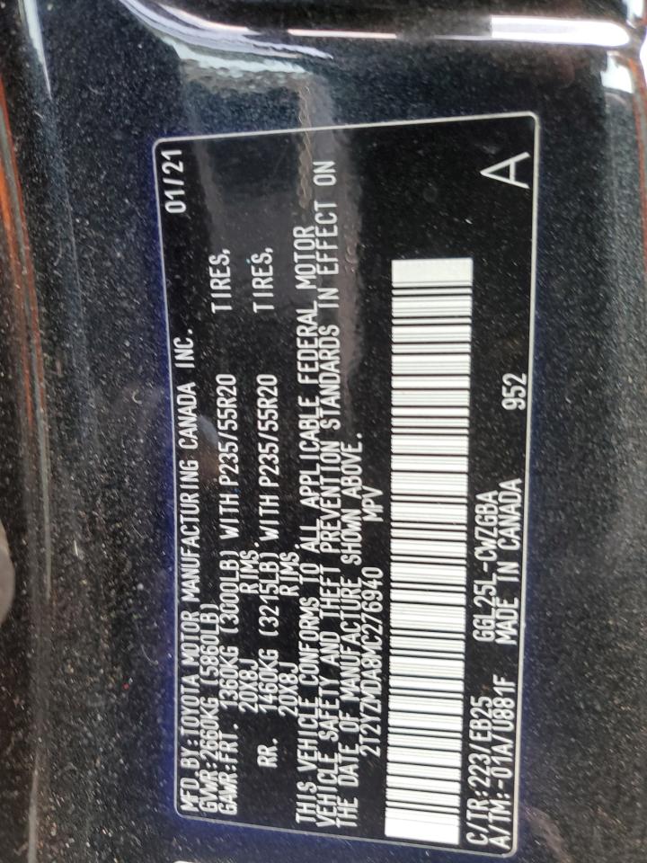 2021 Lexus Rx 350 F Sport VIN: 2T2YZMDA8MC276940 Lot: 65342714