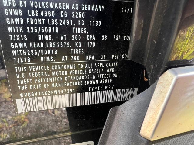 WVGBV7AX2FW567391 2015 Volkswagen Tiguan S