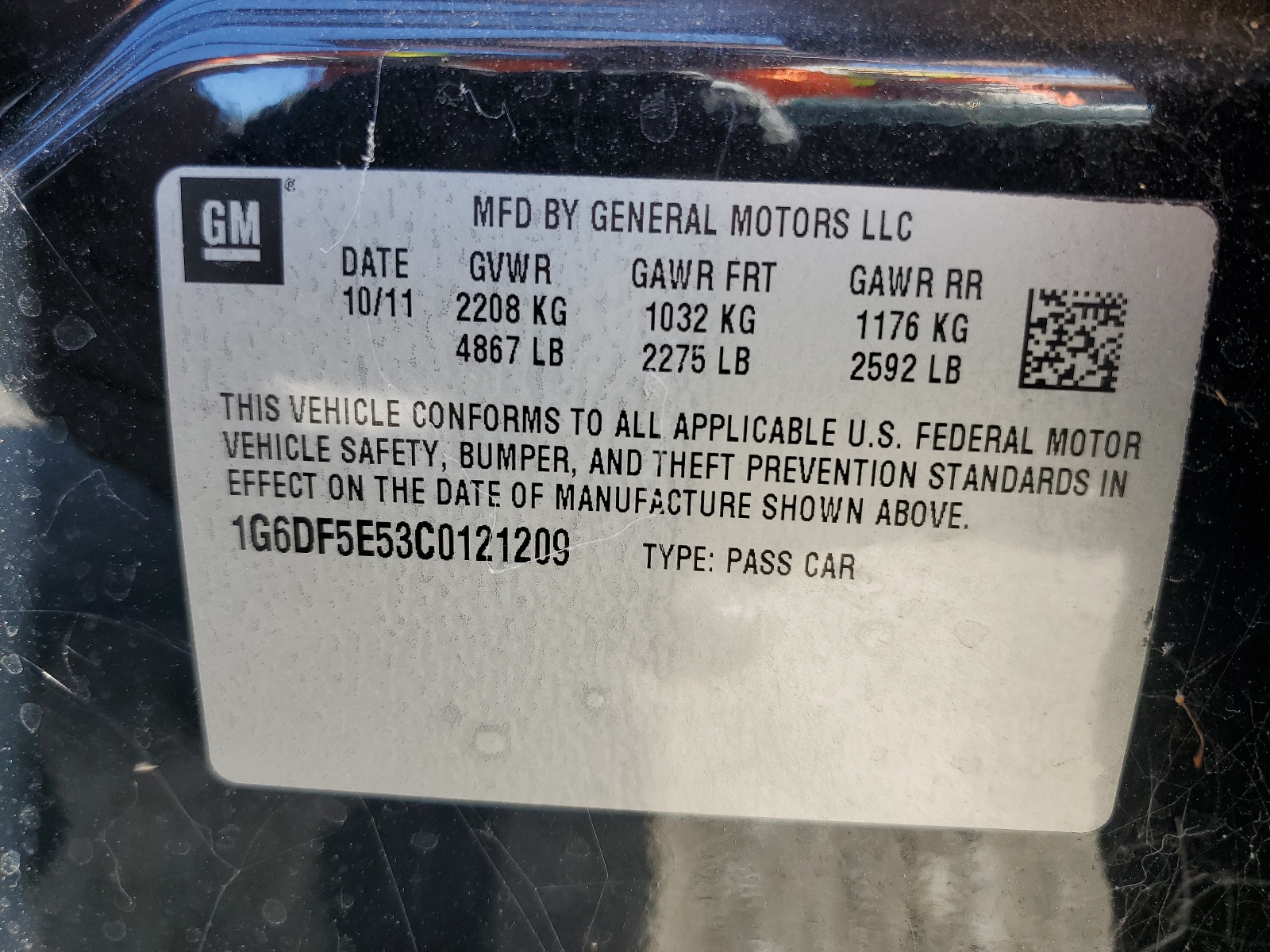 1G6DF5E53C0121209 2012 Cadillac Cts Luxury Collection