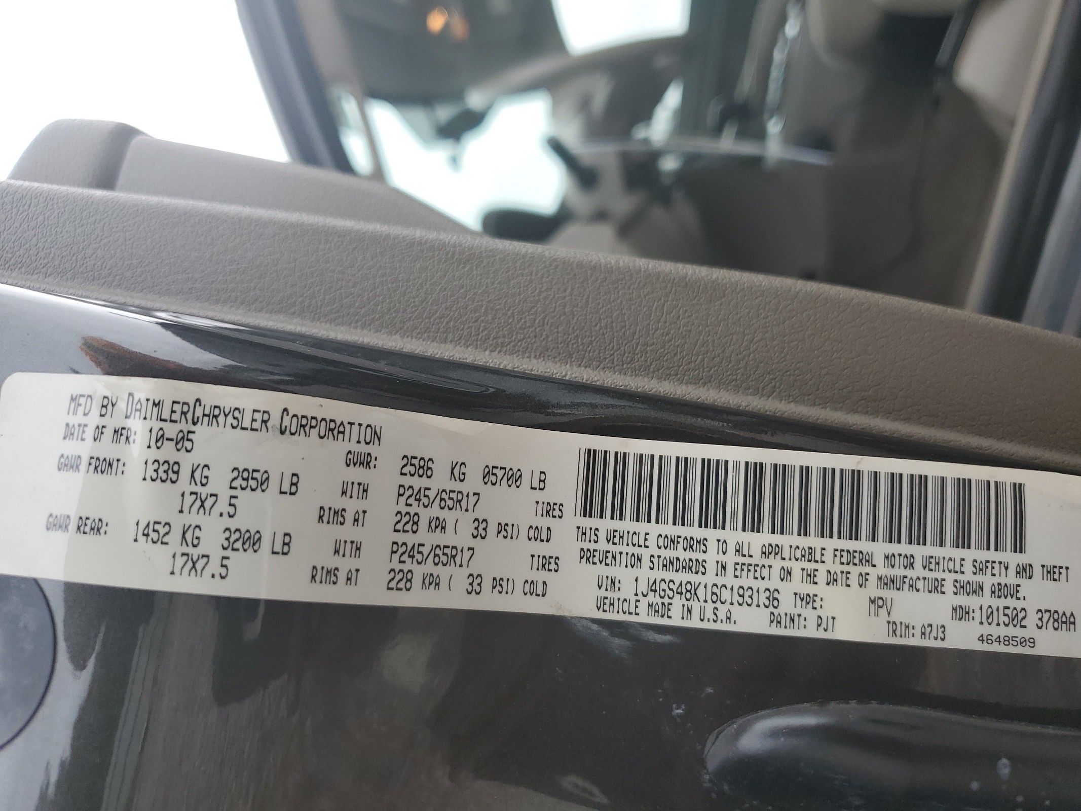 1J4GS48K16C193136 2006 Jeep Grand Cherokee Laredo