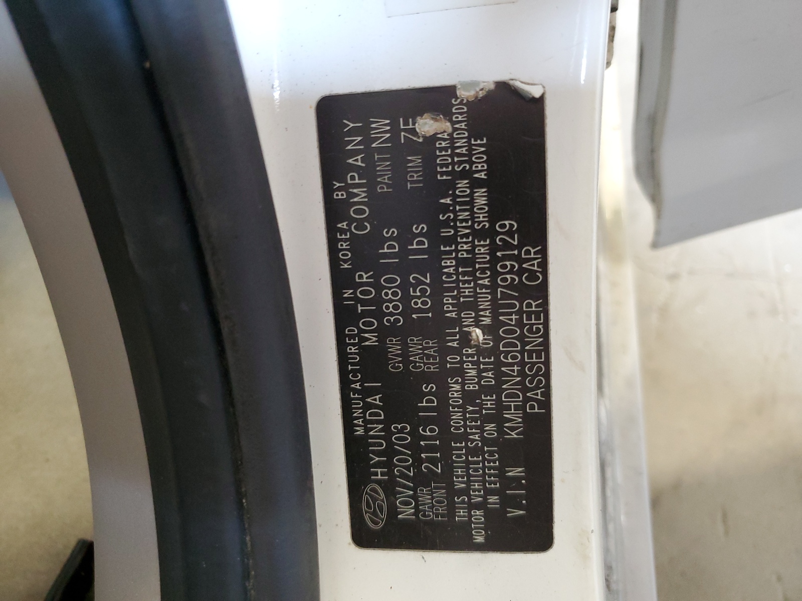 KMHDN46D04U799129 2004 Hyundai Elantra Gls