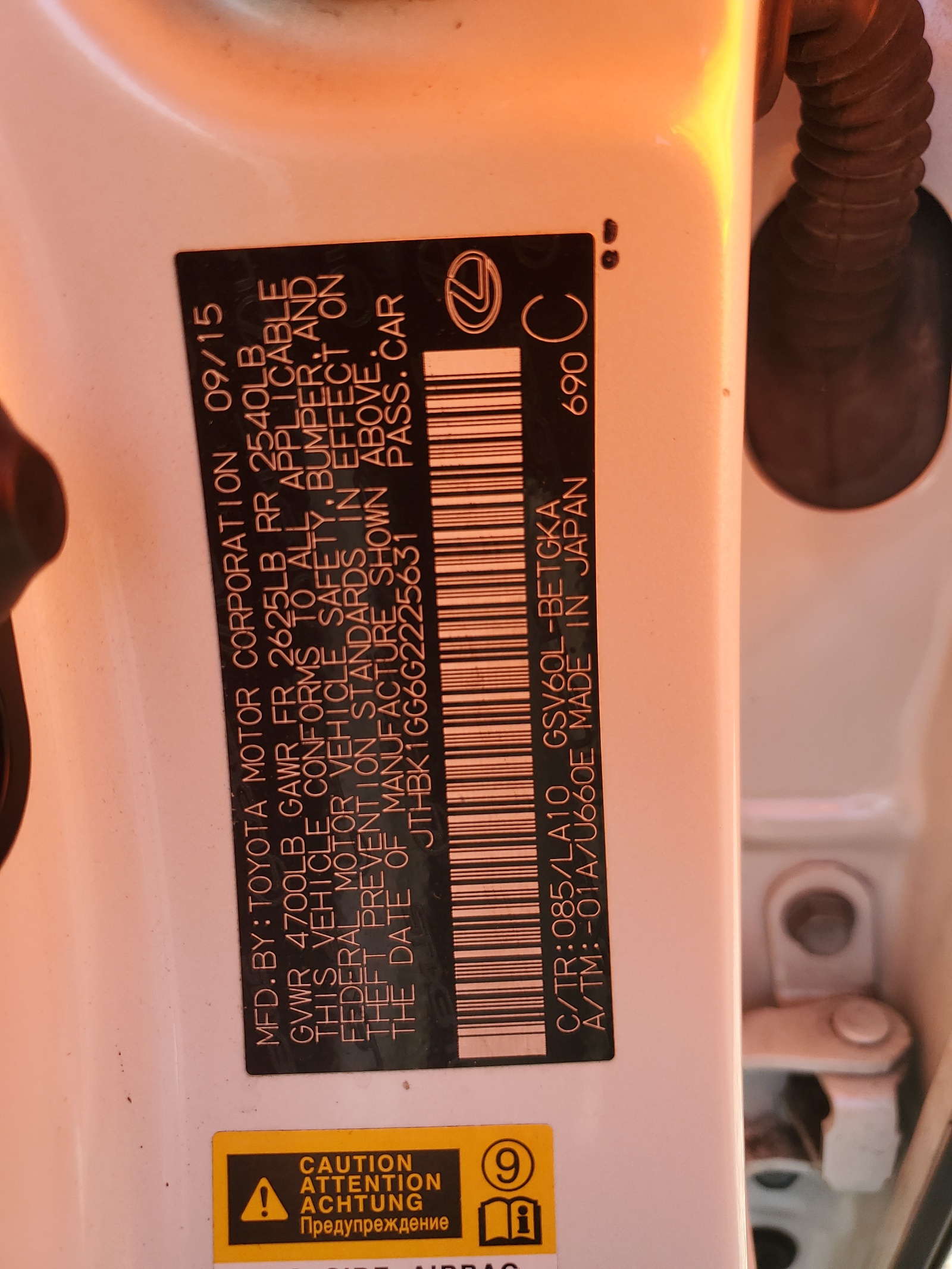 JTHBK1GG6G2225631 2016 Lexus Es 350