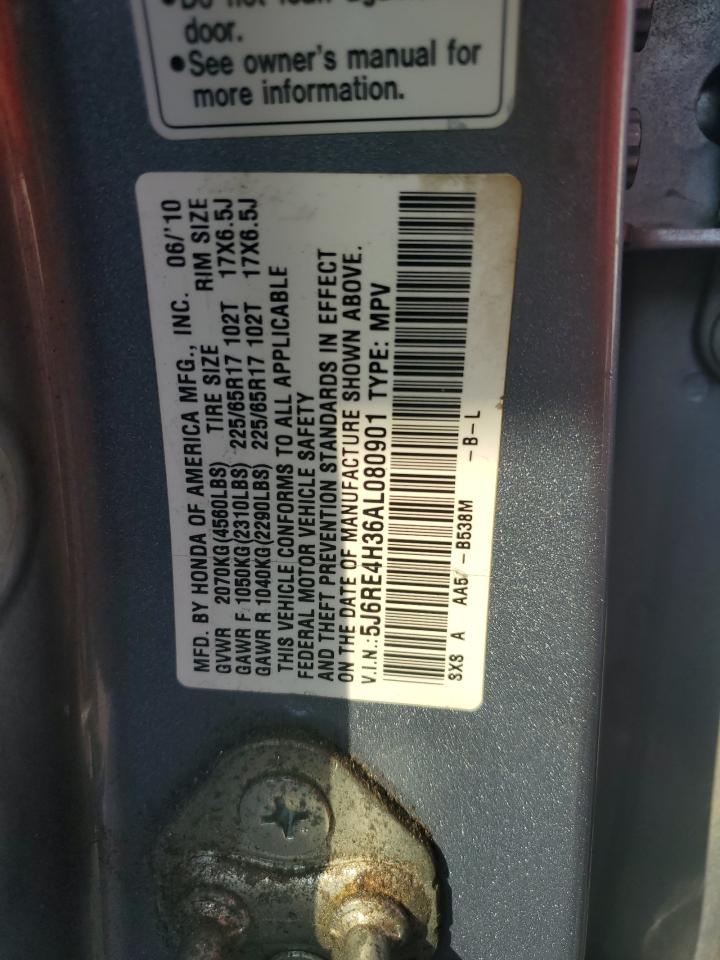 2010 Honda Cr-V Lx VIN: 5J6RE4H36AL080901 Lot: 66346074