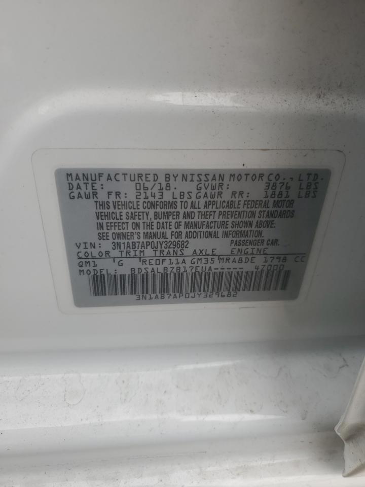 3N1AB7AP0JY329682 2018 Nissan Sentra S