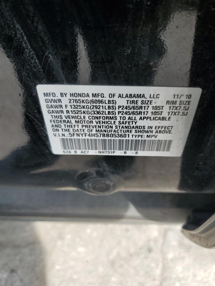 2011 Honda Pilot Exl VIN: 5FNYF4H57BB053601 Lot: 66767024