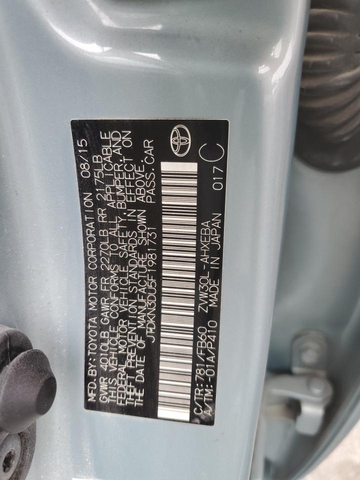 JTDKN3DU5F1981731 2015 Toyota Prius