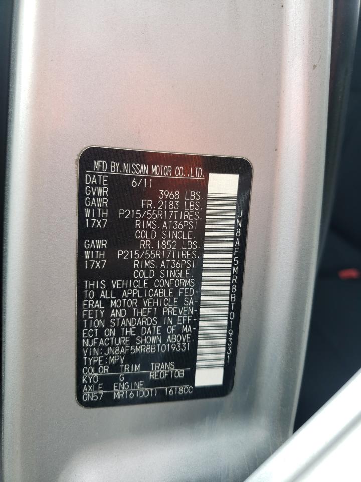 2011 Nissan Juke S VIN: JN8AF5MR8BT019331 Lot: 67390844