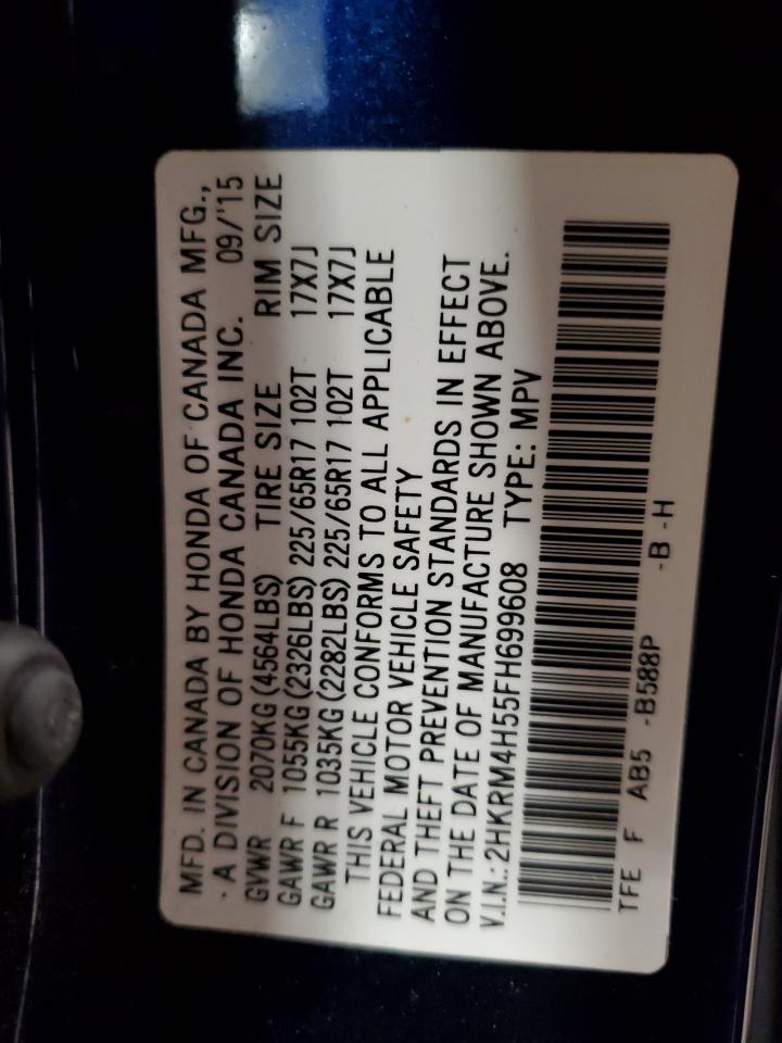 2015 Honda Cr-V Ex VIN: 2HKRM4H55FH699608 Lot: 65776884