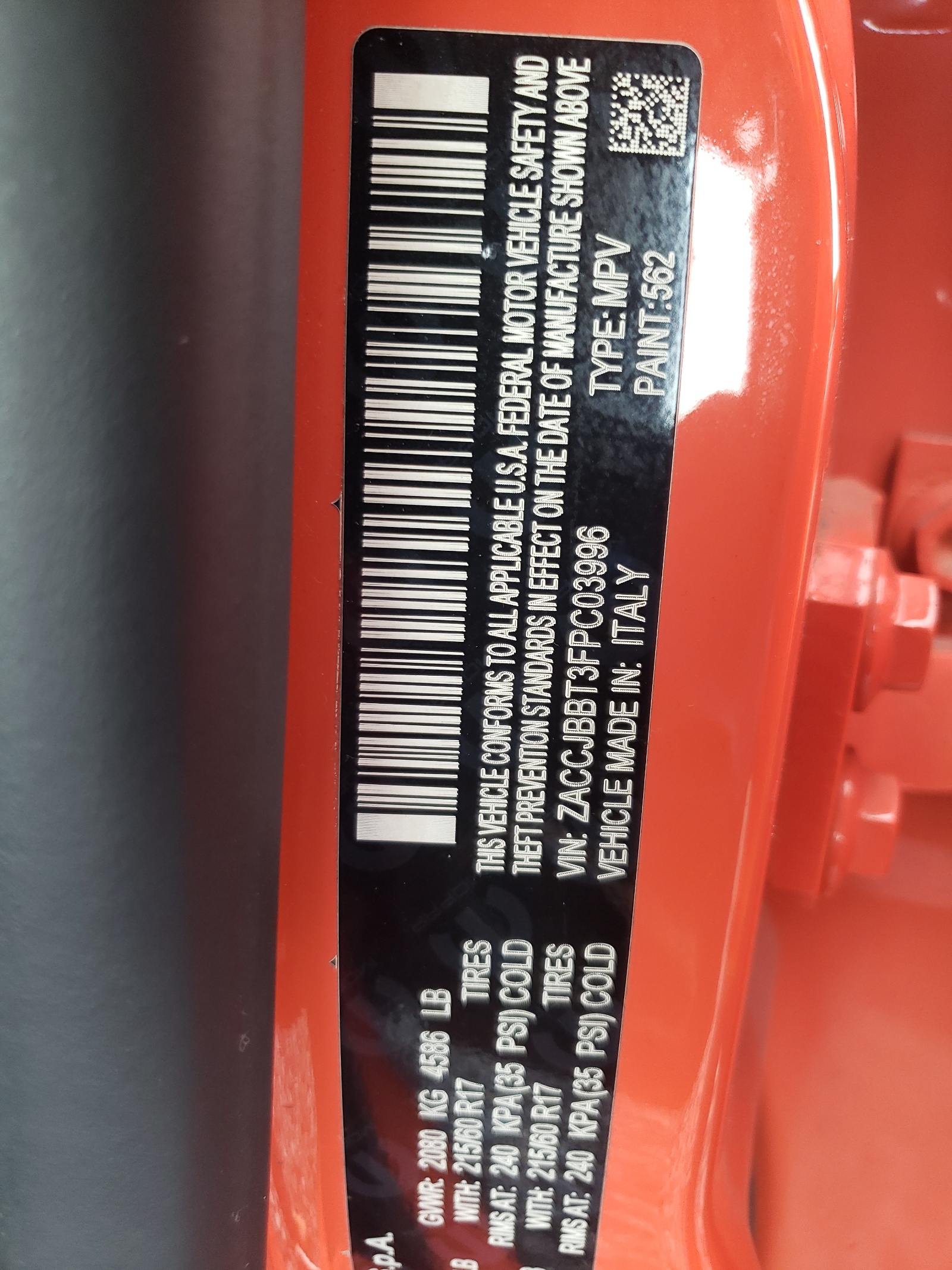 ZACCJBBT3FPC03996 2015 Jeep Renegade Latitude