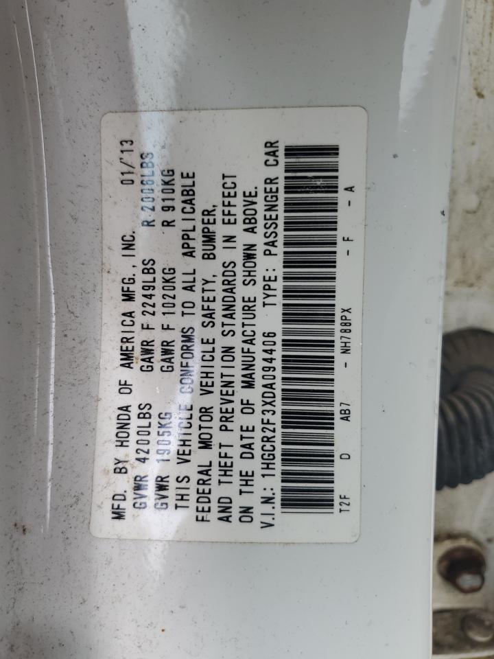 1HGCR2F3XDA094406 2013 Honda Accord Lx