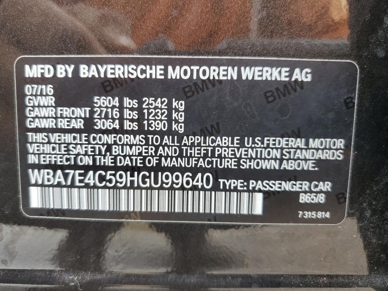 WBA7E4C59HGU99640 2017 BMW 7 SERIES - Image 12