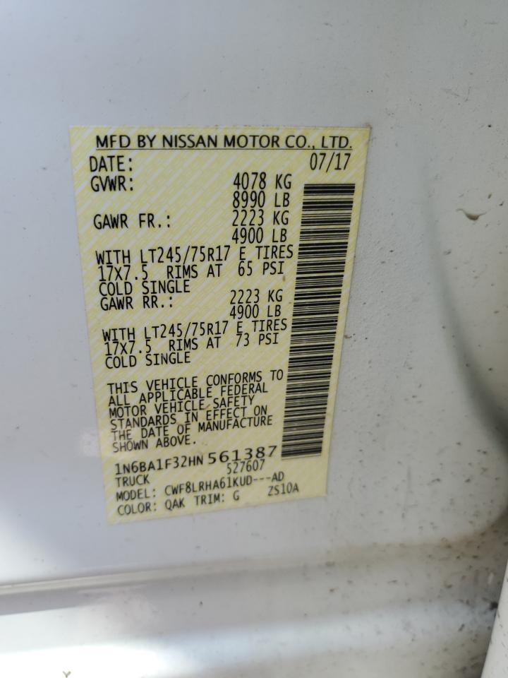 1N6BA1F32HN561387 2017 Nissan Titan Xd S