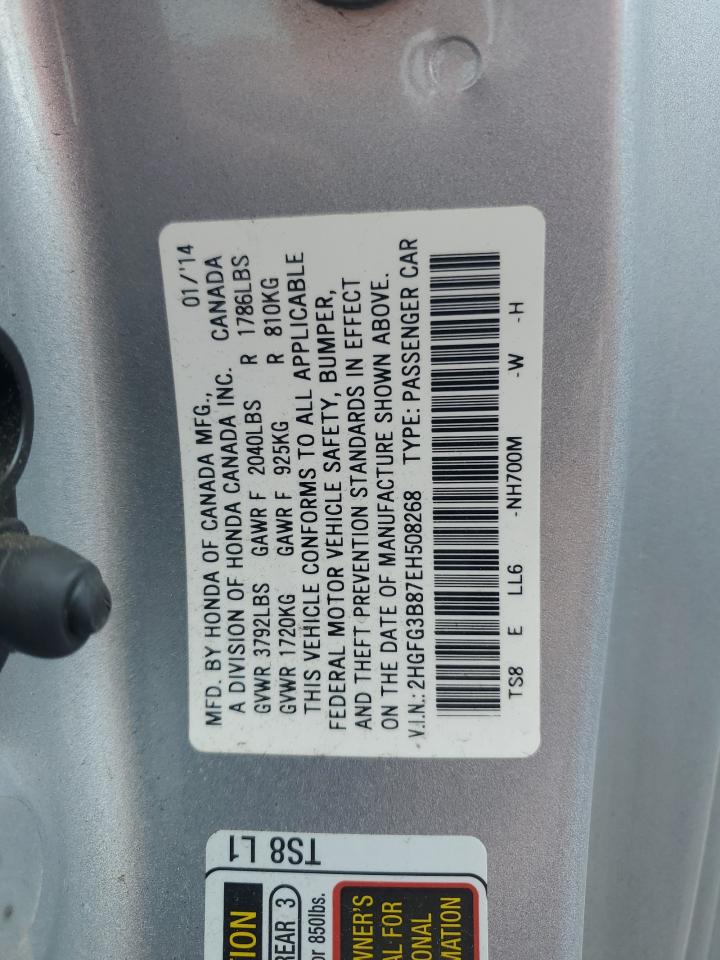 2HGFG3B87EH508268 2014 Honda Civic Ex