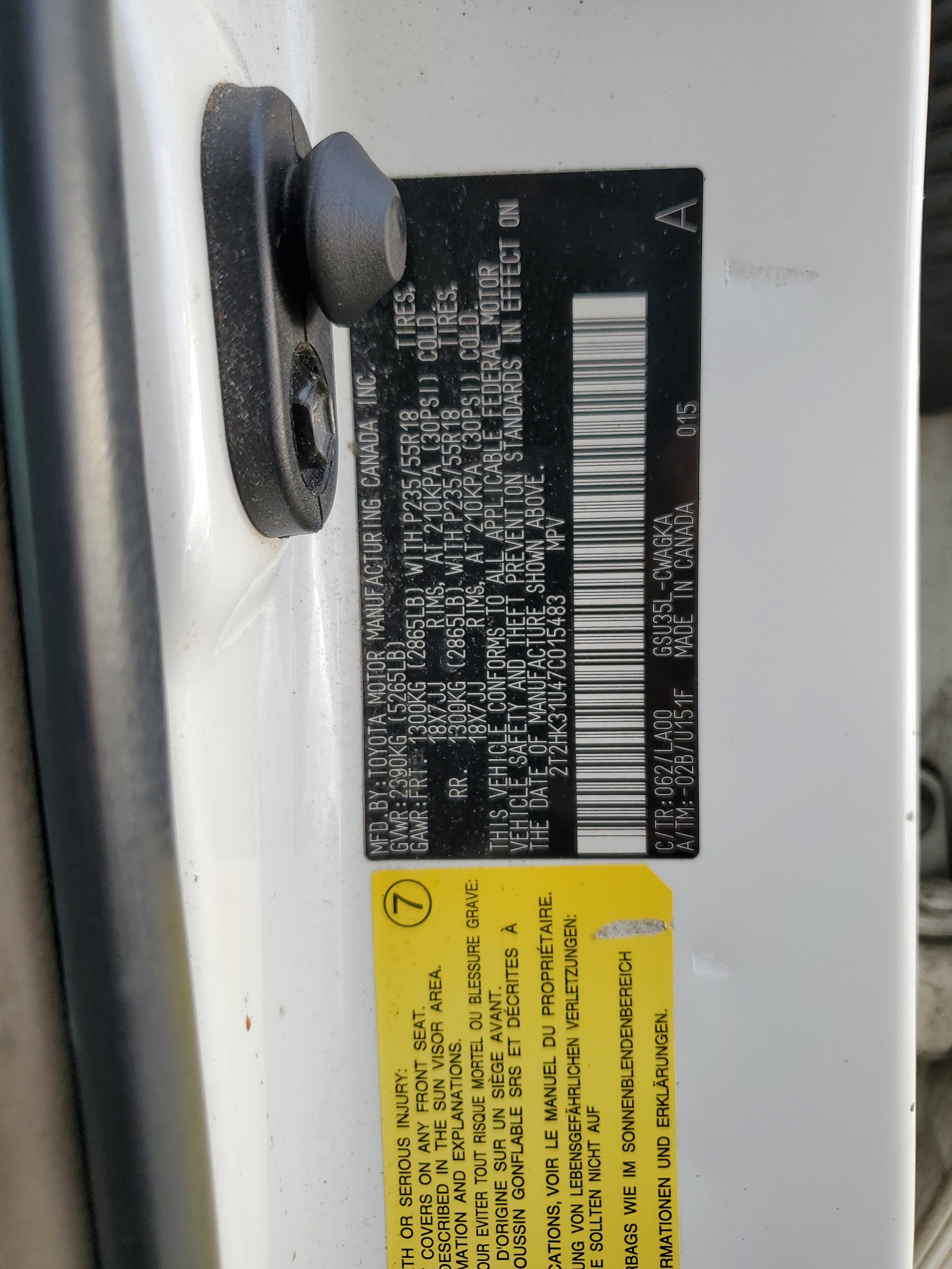 2T2HK31U47C015483 2007 Lexus Rx 350