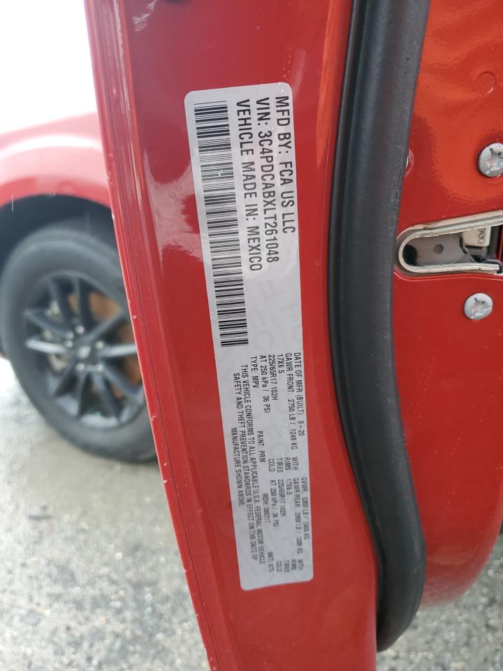 2020 Dodge Journey Se VIN: 3C4PDCABXLT261048 Lot: 65837864